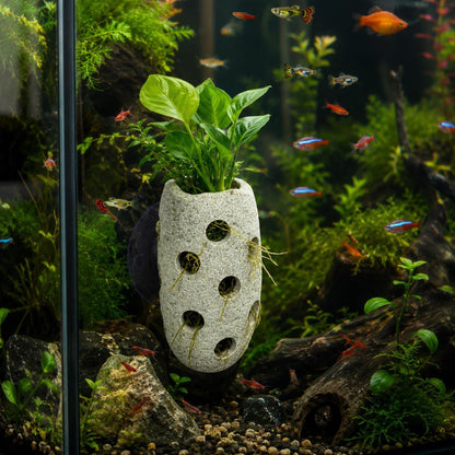 Natural Stone Aquarium Holder - Fish Tank Planter – natural stone aquarium accessory – product detail