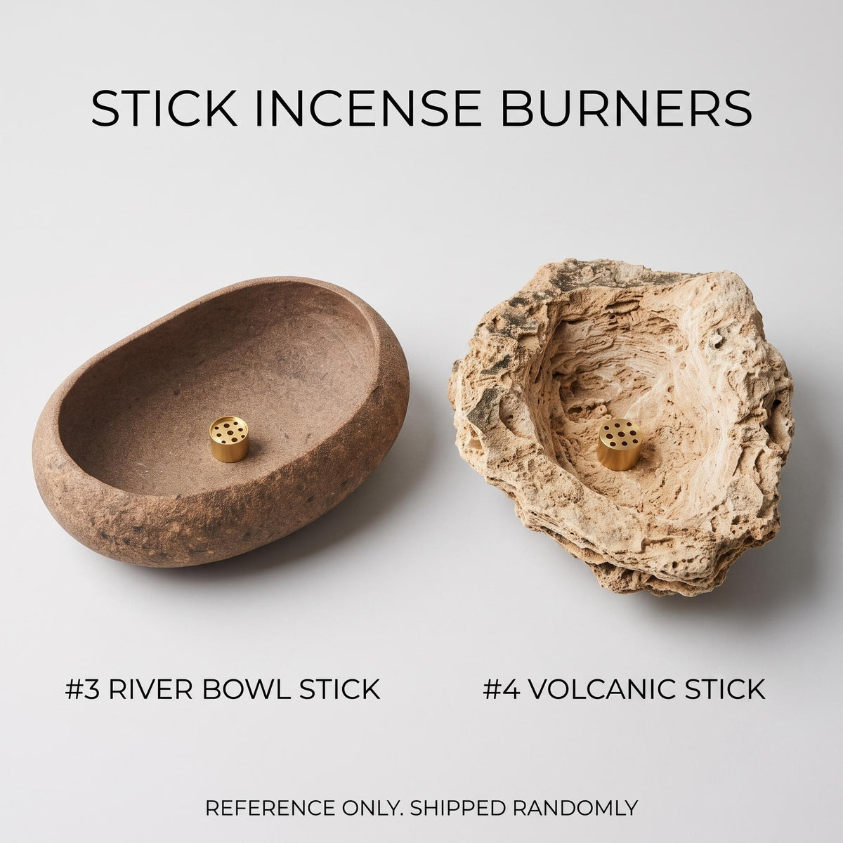 Large Incense Burner: Giant Stone Ash Catcher & Volcanic Rock – natural stone mindful home accent – alternate view