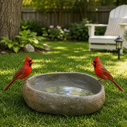 Backyard Bird Bath – natural stone bird and wildlife accessory – product detail