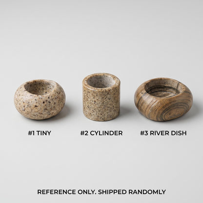 Cone Incense Burner: Handmade Rock Dish & Wabi Sabi Room Decor – natural stone mindful home accent – alternate angle