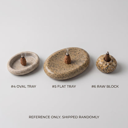 Cone Incense Burner: Handmade Rock Dish & Wabi Sabi Room Decor – natural stone mindful home accent – product detail
