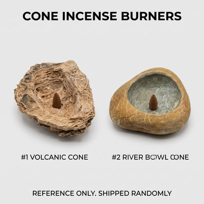 Large Incense Burner: Giant Stone Ash Catcher & Volcanic Rock – natural stone mindful home accent – product detail