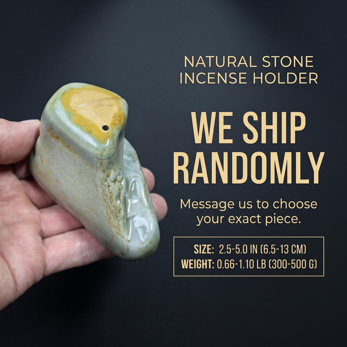 Stone Incense Holder – natural stone mindful home accent – product detail