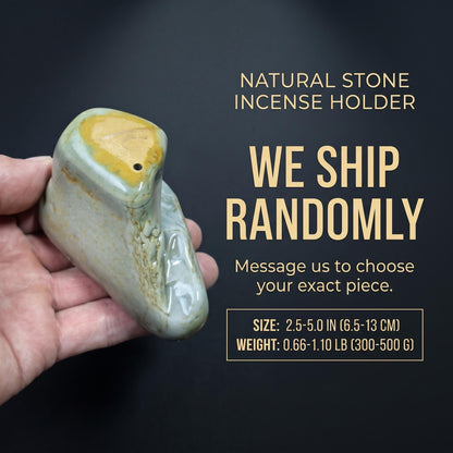 Stone Incense Holder – natural stone mindful home accent – product detail