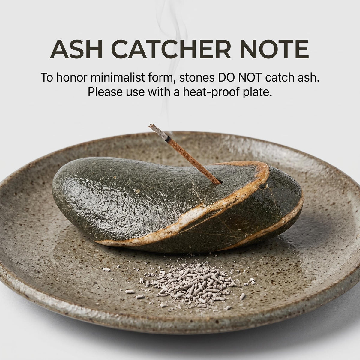 Stone Incense Holder – natural stone mindful home accent – alternate angle