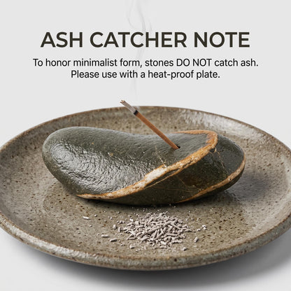 Stone Incense Holder – natural stone mindful home accent – alternate angle