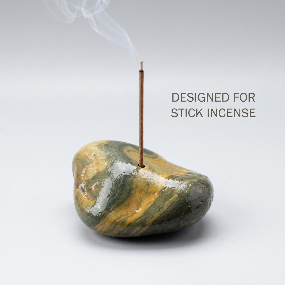Stone Incense Holder – natural stone mindful home accent – alternate angle