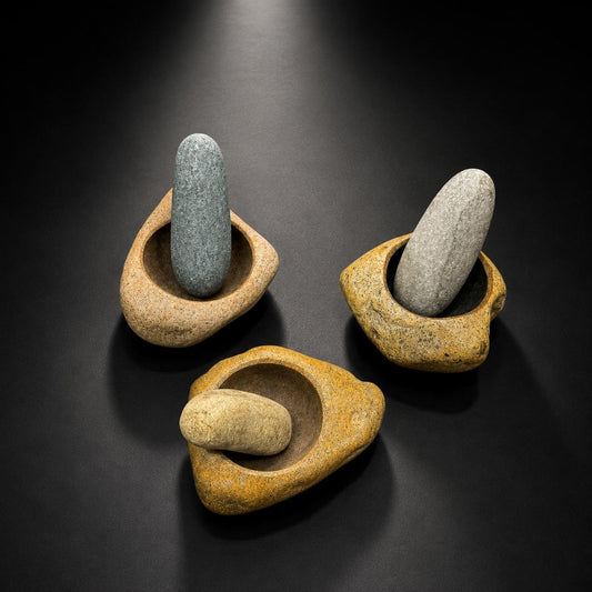 Natural Stone Mortar And Pestle – natural stone kitchen and dining accessory – primary product view
