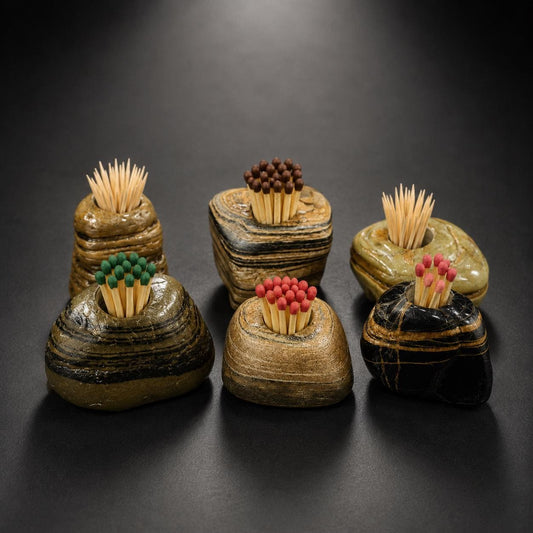 Match Holder - Stone Match Holder – natural stone mindful home accent – primary product view