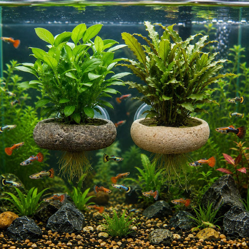Natural Stone Aquarium Plant Holder - Suction Cup – natural stone aquarium accessory – primary product view