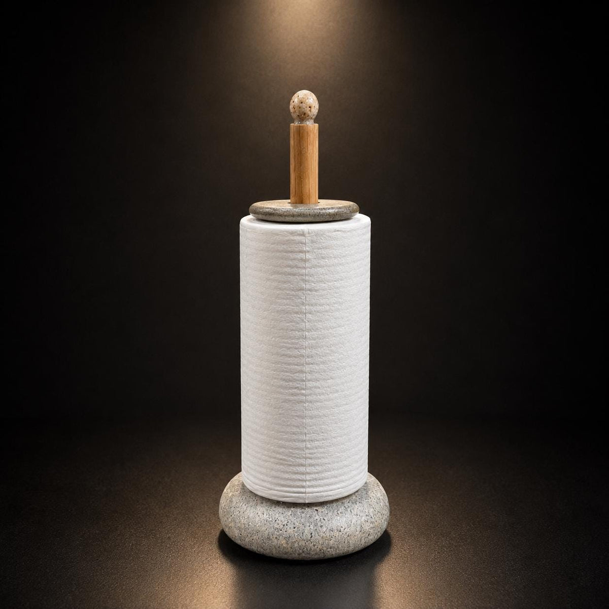 Natural Stone Paper Towel Holder – natural stone kitchen and dining accessory – product detail