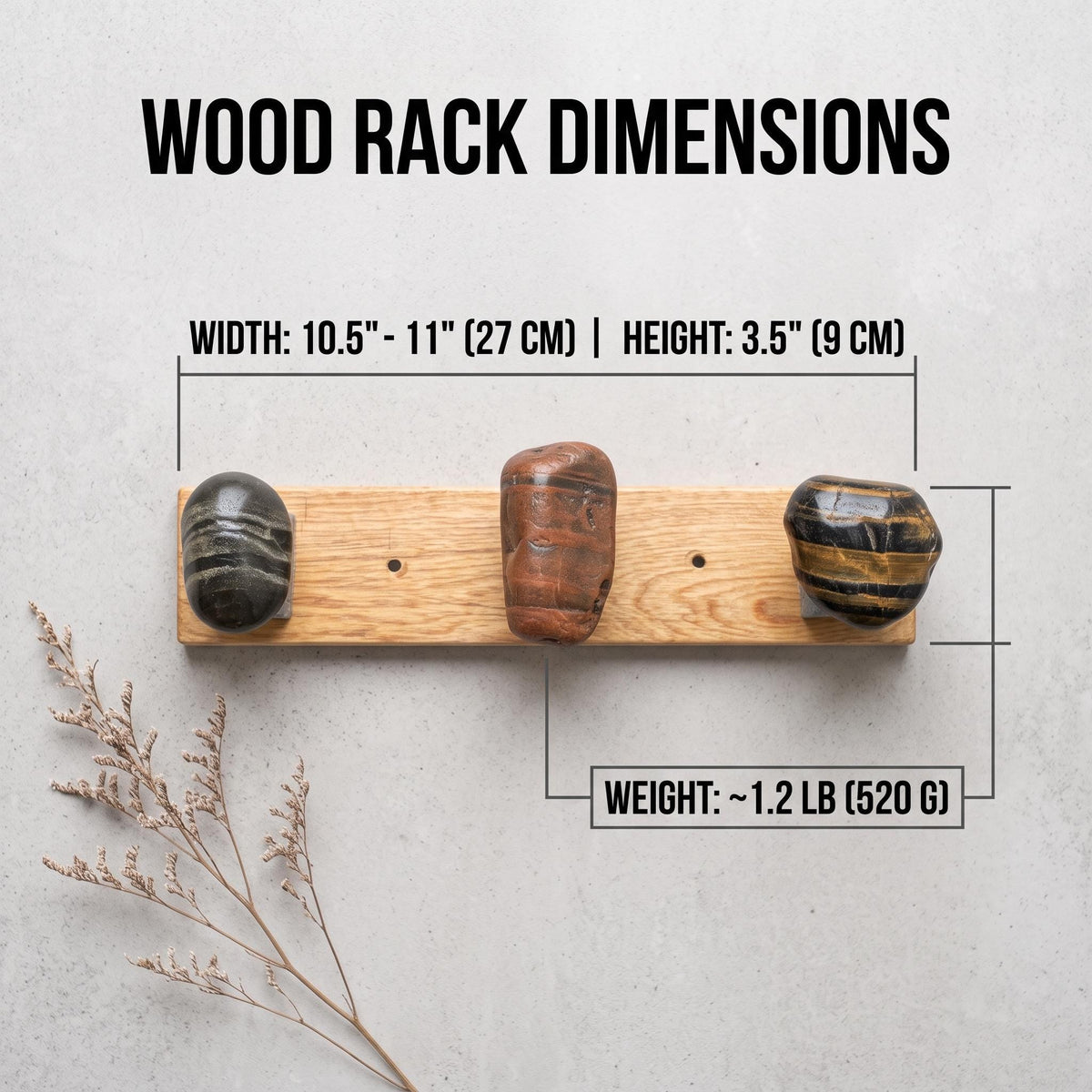 Natural Stone Purse Hook: Heavy Duty Bag Hanger & Backpack Wall – natural stone wall hook or rack – product detail