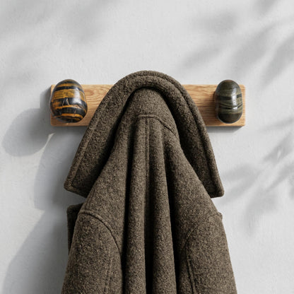 Wall Coat Rack & Heavy Duty Coat Hooks: Natural Stone Entryway – natural stone wall hook or rack – product detail