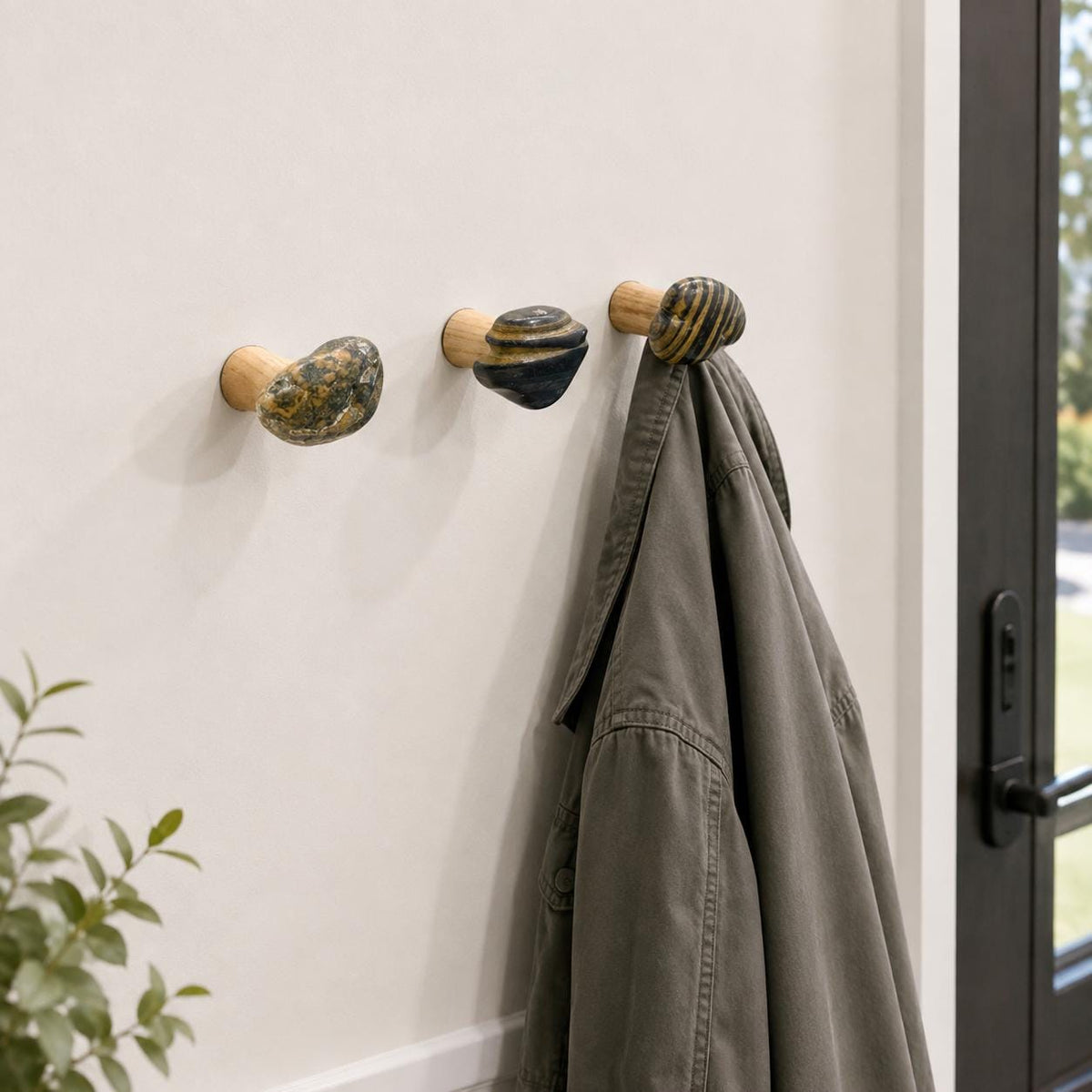 Natural Stone Wall Hook - Handmade – natural stone wall hook or rack – product detail