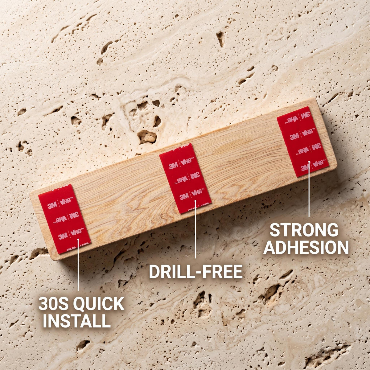 Key Rack Wall - River Stone & Cypress Wood Key Hanger – natural stone wall hook or rack – alternate angle