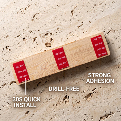 Key Rack Wall - River Stone & Cypress Wood Key Hanger – natural stone wall hook or rack – alternate angle
