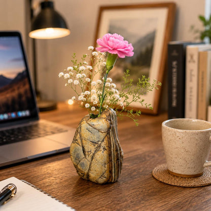 Flower Vase - Mini Flower Vase – natural stone planter or floral display – product detail