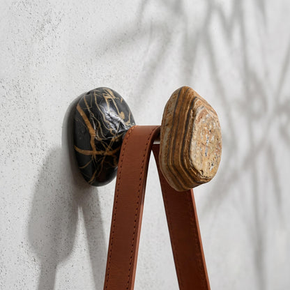 Natural Stone Purse Hook: Heavy Duty Bag Hanger & Backpack Wall – natural stone wall hook or rack – detail view