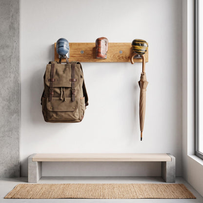 Natural Stone Purse Hook: Heavy Duty Bag Hanger & Backpack Wall – natural stone wall hook or rack – alternate angle