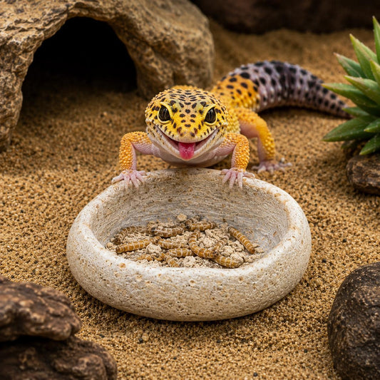 Gecko Stone Bowl – natural stone terrarium accessory – primary product view