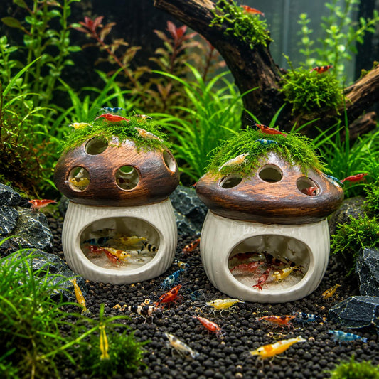 Ceramic Shrimp Cave – natural stone aquarium accessory – primary product view