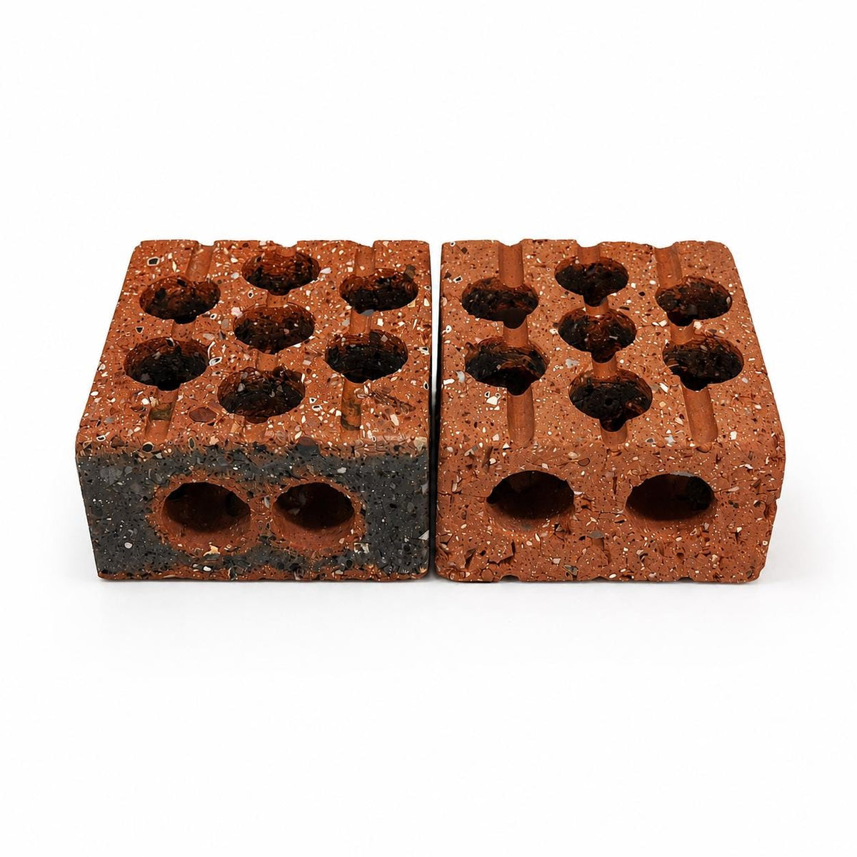 Shrimp Cave Terracotta Hideout – natural stone aquarium accessory – alternate view