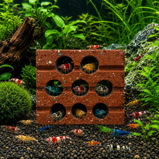 Shrimp Cave Terracotta Hideout – natural stone aquarium accessory – primary product view