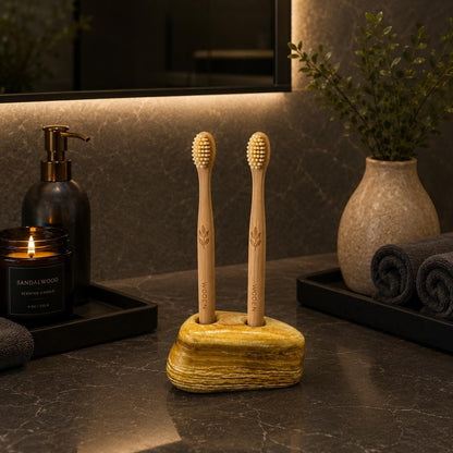 Natural Stone Toothbrush Holder – natural stone bathroom accessory – product detail