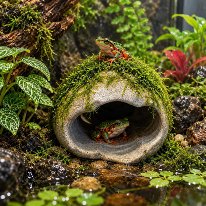 Toad Hide - Toad Hideout – natural stone terrarium accessory – alternate view