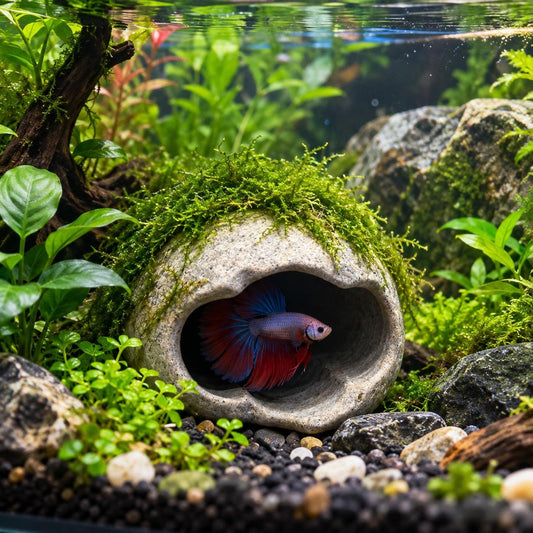 Betta Cave - Betta Fish Cave – natural stone aquarium accessory – primary product view