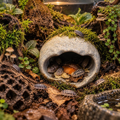 Isopod Hide - Isopod Cave – natural stone terrarium accessory – alternate view