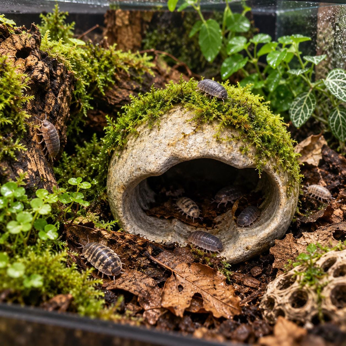 Isopod Hide - Isopod Cave – natural stone terrarium accessory – product detail
